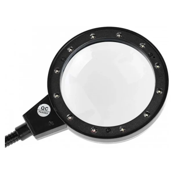 Nikula 12 LED Işıklı Clipsli Masa Lambası Büyüteç - Görsel 2