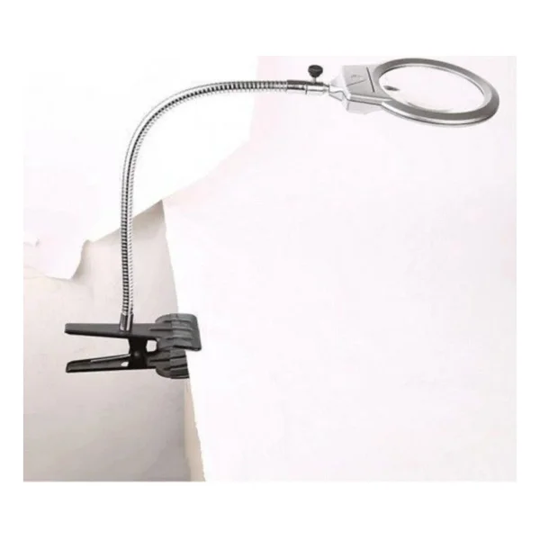Bosile Mandallı Metal Hortumlu Masa Üstü Büyüteç 130 Mm - Görsel 4
