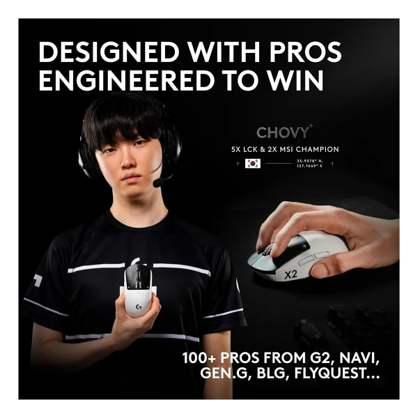 Logitech G Pro X2 Superstrike 910-007777 Lightspeed Şarjlı Optik Kablosuz Oyuncu Mouse - Görsel 3