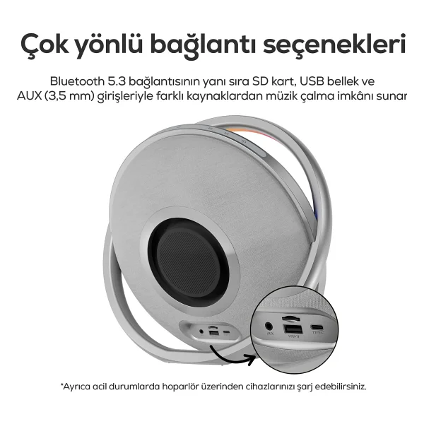 Xenon Smart Aura X6710 Gümüş Bluetooth Hoparlör - Görsel 3