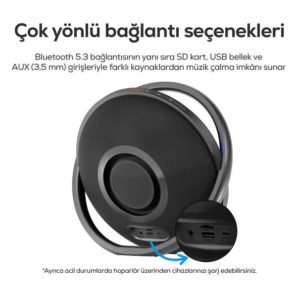 Xenon Smart Aura X6710 Siyah Bluetooth Hoparlör - Görsel 5