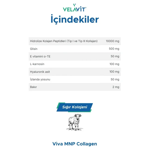 Velavit Viva Mnp Collagen 50 Mg 30 Şase - Görsel 6
