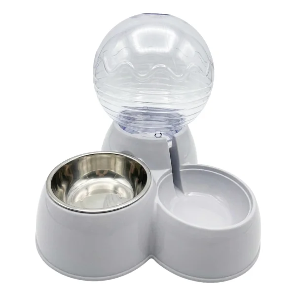 Nunbell Kedi & Köpek İçin Küre Hazneli İkili Mama Ve Su Kabı - Görsel 5