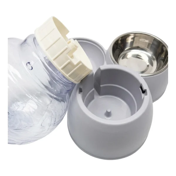Nunbell Kedi & Köpek İçin Küre Hazneli İkili Mama Ve Su Kabı - Görsel 2