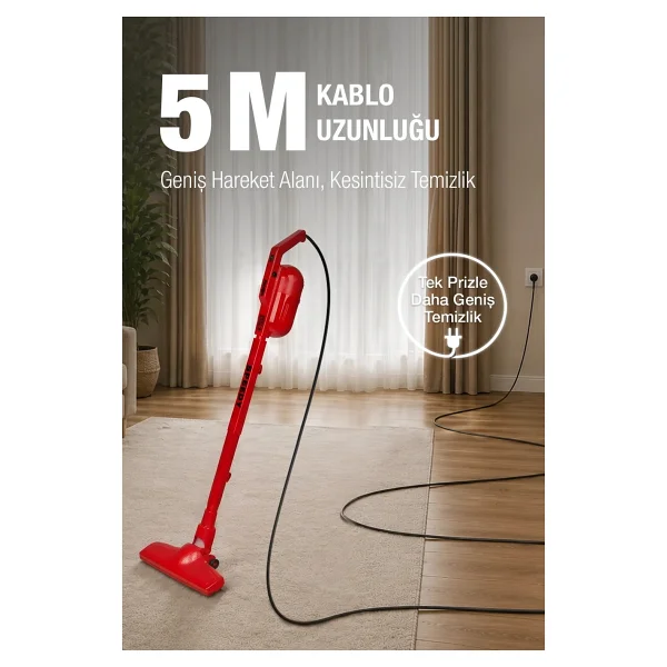 Fantom Speedy Pro Du 2100 Kırmızı Dikey Elektrikli Süpürge - Görsel 8