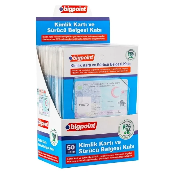 Bigpoint Kimlik Ve Ehliyet Kabı Şeffaf 86 X 54 Mm 2'li Set - Görsel 3