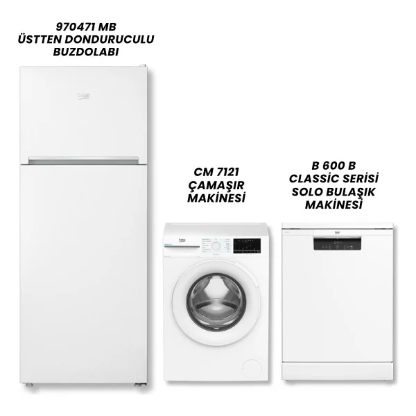 Beko 970471 MB - Cm 7121 Çamaşır Makinası - B 600 B Bulaşık - Görsel 2