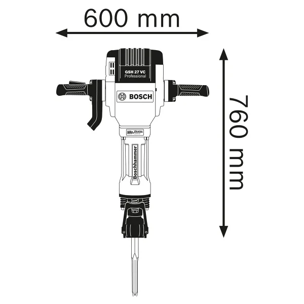 Bosch Gsh 27 Vc 2000 W Elektro Pnömatik Kırıcı-Delici - Görsel 3