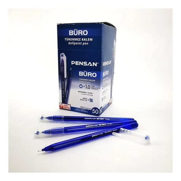 Pensan 2270 1.0 Mm 50'li Paket Mavi Tükenmez Kalem - Görsel 4