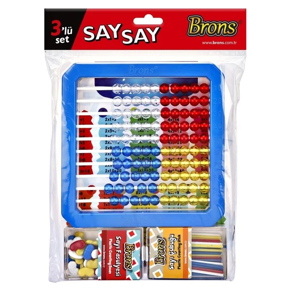 Brons Say Say 3'lü Abaküs Seti - Görsel 7