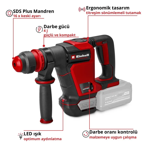 Einhell TP-DH 18/4 Li BL Aküsüz Kırıcı-Delici - Görsel 3