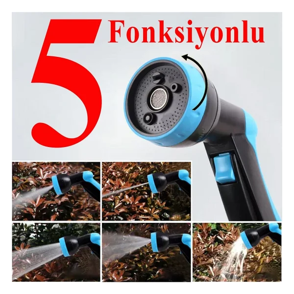 Badem10 Makaralı Hortum Seti Garden Kit Bahçe Çeşme Su Hortumu Iç Çap 1/2 Sulama Araç Yıkama 20 Metre - Görsel 5