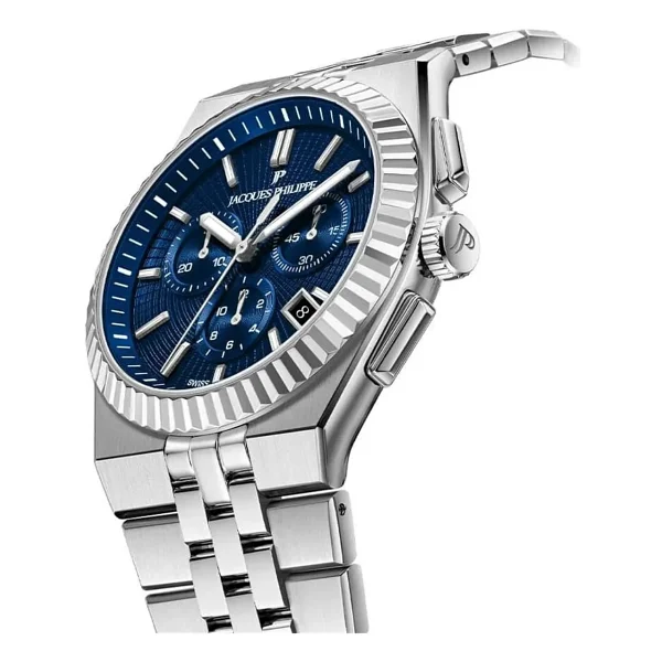 Jacques Philippe Virtus Chrono Jpqgc1051336 Lacivert Erkek Kol Saati - Görsel 6