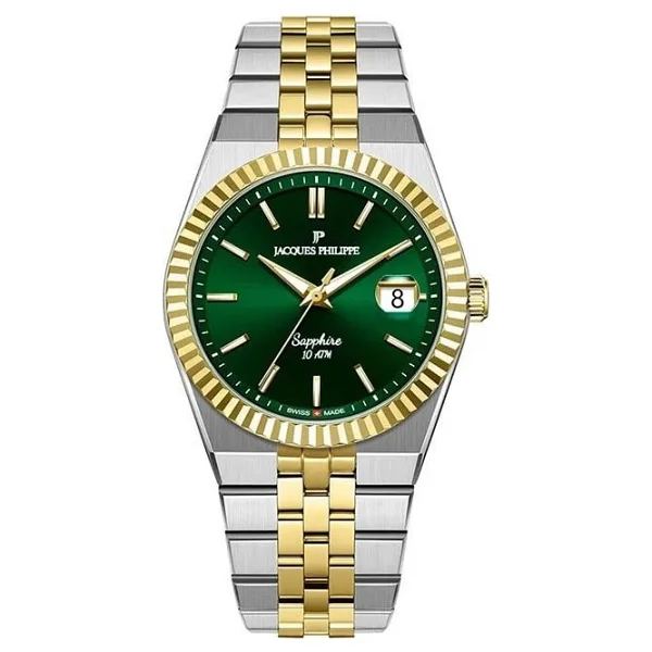 Jacques Philippe Jpqgs10473x8 Altın-Yeşil Erkek Kol Saati - Görsel 5