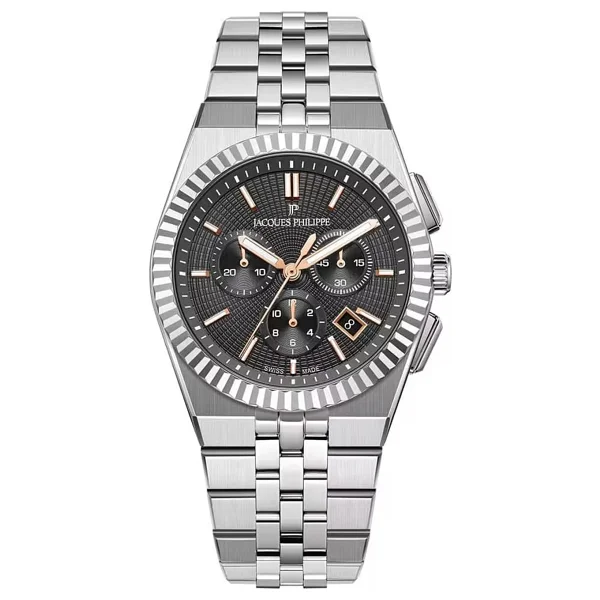 Jacques Philippe Virtus Chrono Jpqgc1051346 Füme Erkek Kol Saati - Görsel 3