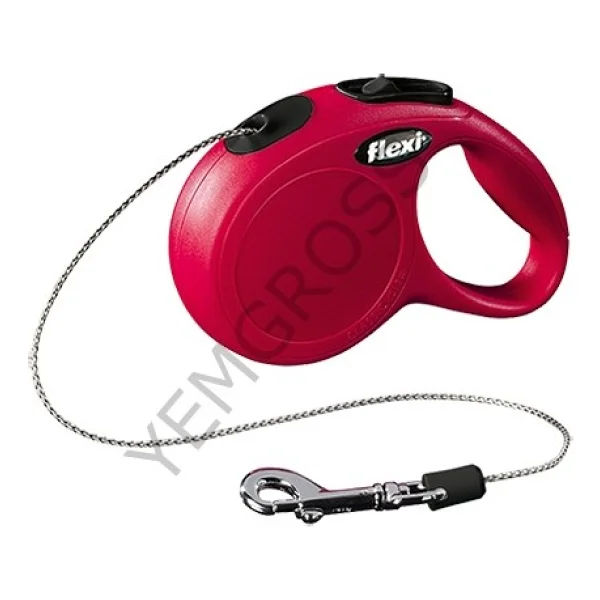 Flexi New Classic 3 M İp Xsmall Kırmızı Otomatik Köpek Tasması - Görsel 2