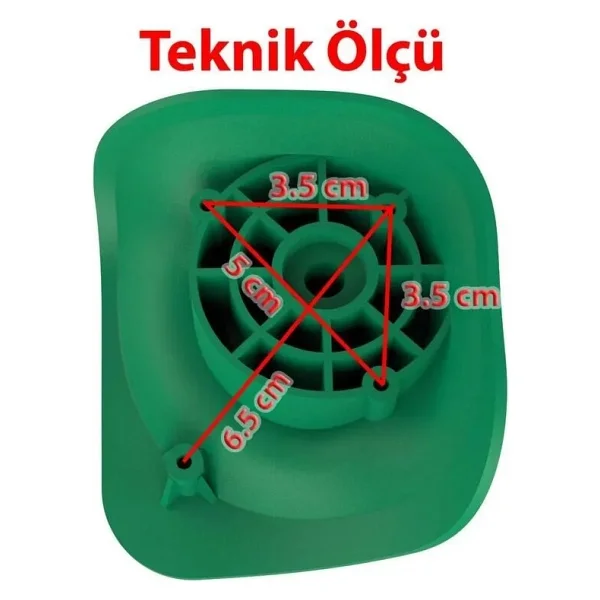 Keo-Plus Abs Valiz Tekerleği Çift Teker Siyah Renk - Görsel 7