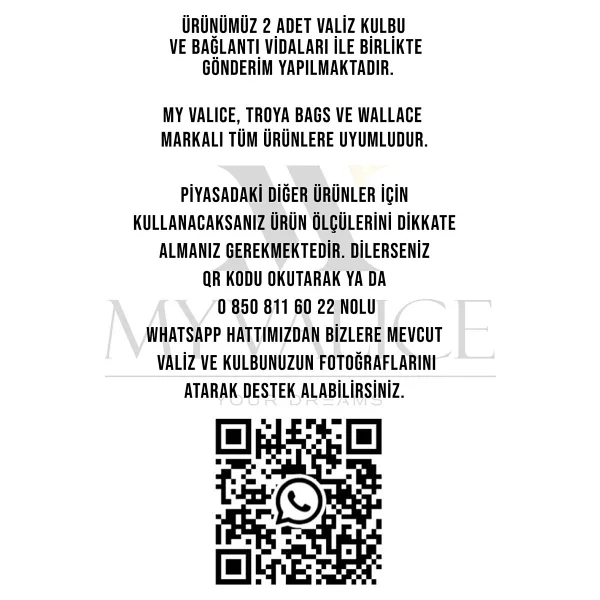 My Valice Valiz Kulbu Valiz Tutacağı Kulp 2 Adet - Siyah - Görsel 5