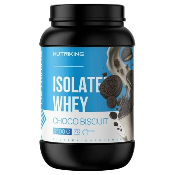 Nutriking Izole Whey 2100g 70 Servis Protein Tozu Çikolatalı Bisküvi Aromalı - Görsel 3