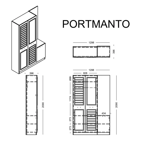 Setay Mobilya Polo Askılıklı Aynalı Portmanto - Görsel 6