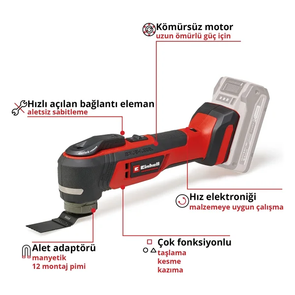 Einhell Tp-Mg 18 Li Bl Zımpara Makinesi - Görsel 3