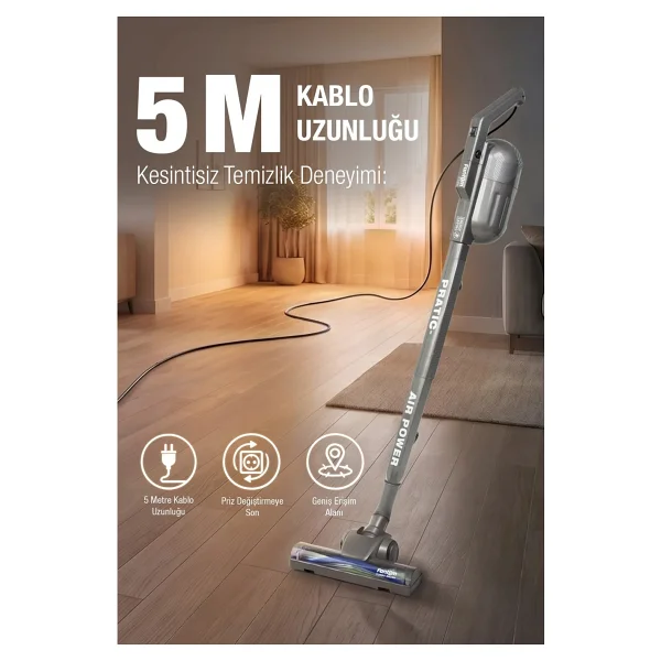 Fantom Pratic Air Power P 1250 Dikey Elektrikli Süpürge - Görsel 10