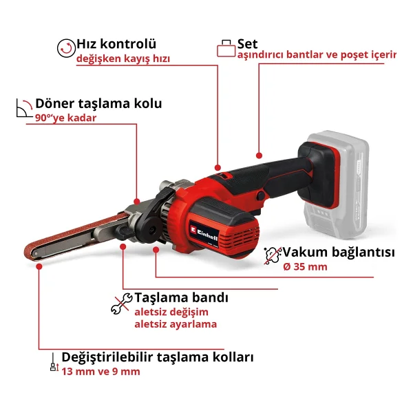 Einhell Te-Bf 18 Li Aküsüz Zımpara Makinesi - Görsel 3