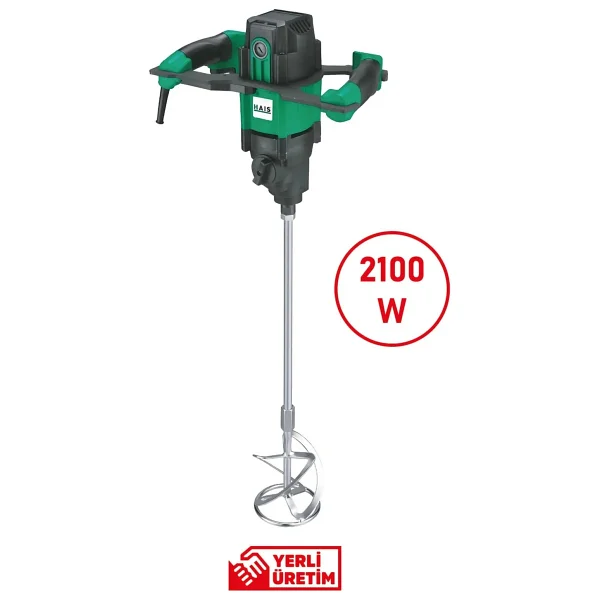Hais Profesyonel Boya & Harç Karıştırıcı 2100 Watt - Yeşil - Görsel 3