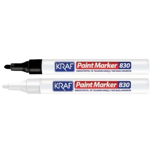 Kraf 830 Siyah Paint Marker Kalem - Görsel 5