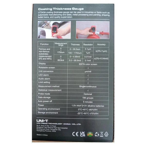Uni-T Ut343a Boya Ölçüm Cihazı - Görsel 7