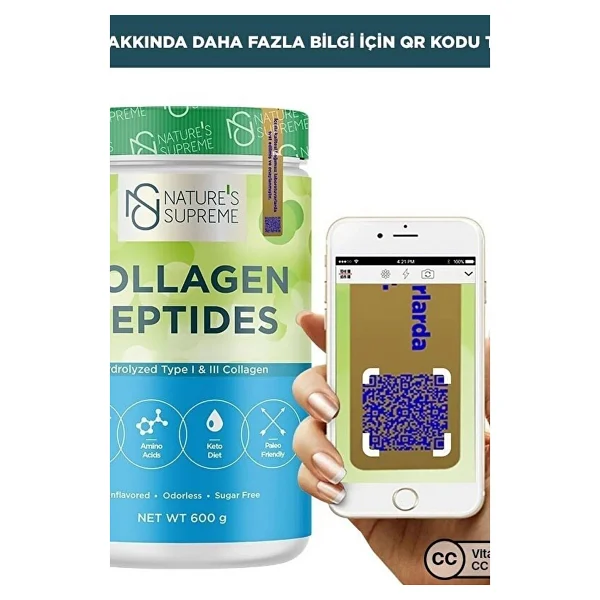 Nature's Supreme Collagen Peptides Powder Aromasız 600 Gr - Görsel 6