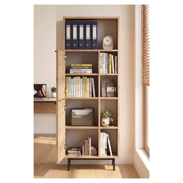 Yurudesign Ocean Ofis Klasör Dolabı Kitaplık 2 Kapaklı Metal Ayaklı Sepet - Görsel 2
