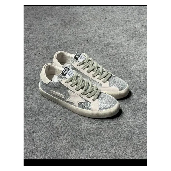 Golden Goose Gümüş Simli Yıldız Kadın Sneaker - Gri-Bej - 39 - Görsel 7
