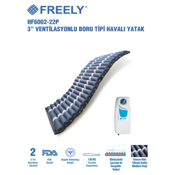 Freely Hf6002 Boru Tipi Ventilasyonlu Havalı Yatak Sistemi - 110 X 190 Cm - Görsel 2