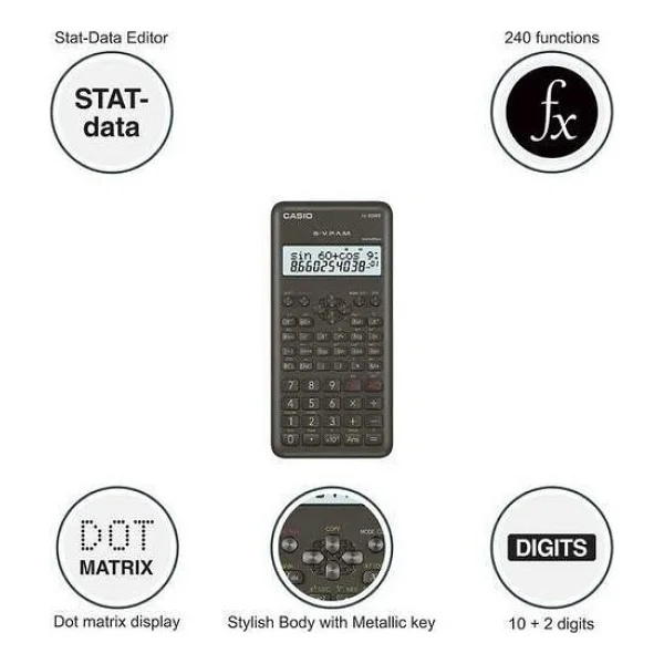 Casio Fx-82ms 2. Versiyon 240 Fonksiyonlu Bilimsel Hesap Makinesi - Görsel 5