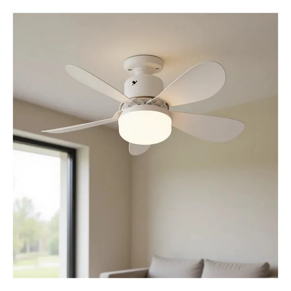 Cata E27 Duy Uyumlu 30W Led Aydınlatmalı 5 Pervaneli Tavan Vantilatörü - Pratik ve Şık Serinletici - Beyaz - Görsel 7