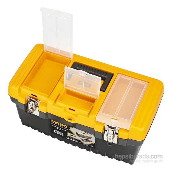 Mano Grip Metal Kilitli Takım Çantası 19" Mt19 Dayanıklı Plastik Ve Ergonomik Sap İle Çok Amaçlı Kullanım - Görsel 2