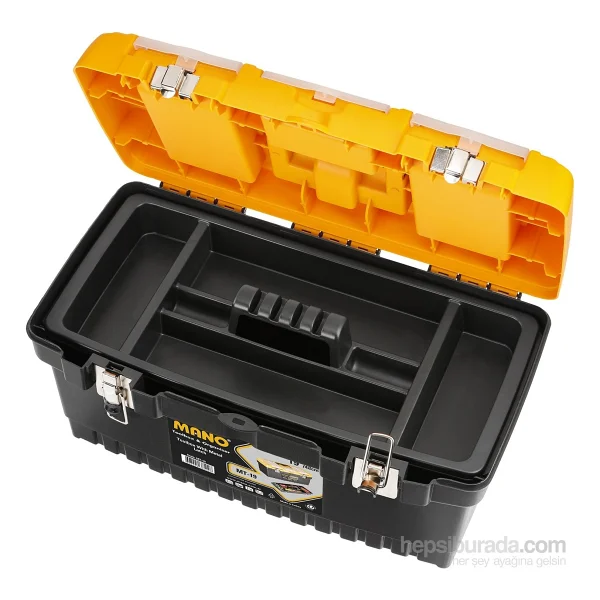 Mano Grip Metal Kilitli Takım Çantası 19" Mt19 Dayanıklı Plastik Ve Ergonomik Sap İle Çok Amaçlı Kullanım - Görsel 3