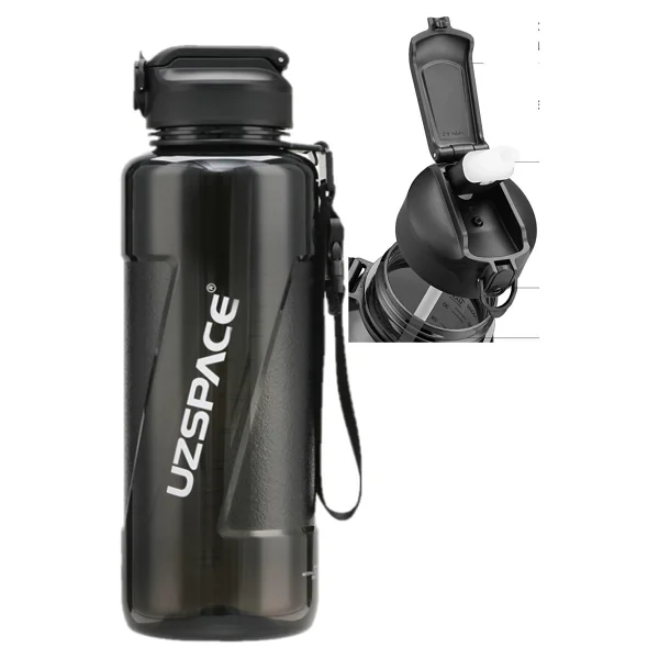 Uzspace 6058 Siyah 1500 Ml Tritan Pipetli Matara - Görsel 8