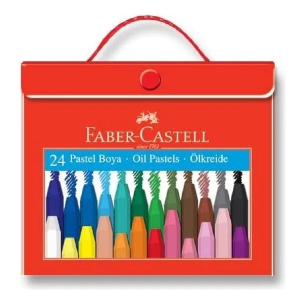 Faber-Castell Faber Castell 24'lü Çantalı Pastel Boya Kalemi Set - Görsel 6