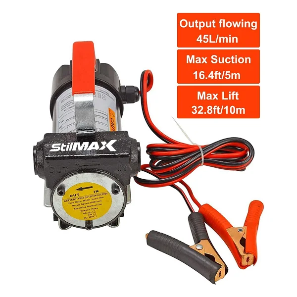 Stilmax 12v Kendinden Emişli Yakıt Sıvı Yağ Mazot Aktarma Transfer Pompası Paslanmaz - Görsel 2