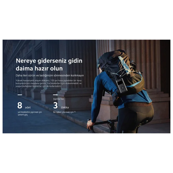 Xiaomi Mijia Mini Mjcq01qj Şarjlı Araç Kompresörü - Görsel 3