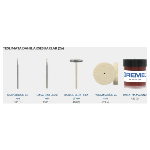 Dremel 3000-2/25 Se 25 Parça Gravür Seti - Görsel 4