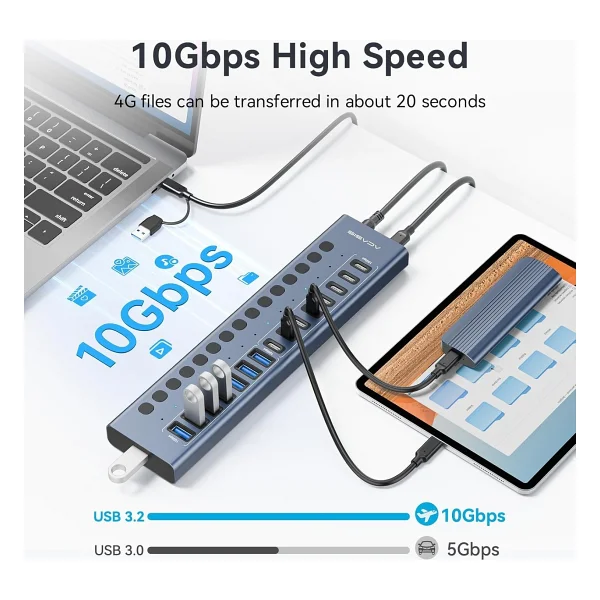 Acasis Hb16pro 16 Port USB Çoğaltıcı - Görsel 4