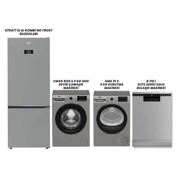 Beko 670477 Eı Buzdolabı - Cmxd 9120 S Çamaşır - Kmx 91 S Kurutma - B 710 I - Görsel 2