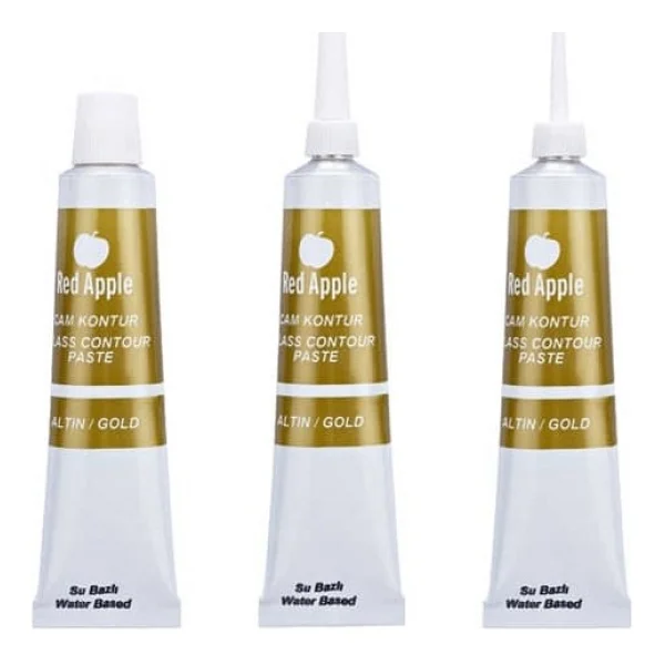 Red Apple Cam Kontur Boyası 25 Ml Altın - Görsel 2