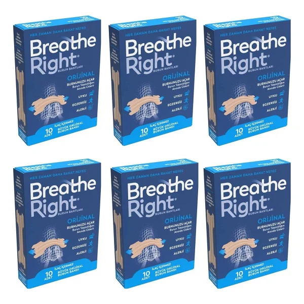 Breathe Right Burun Bandı Klasik Normal Boy 10'lu 6 Paket - Görsel 5