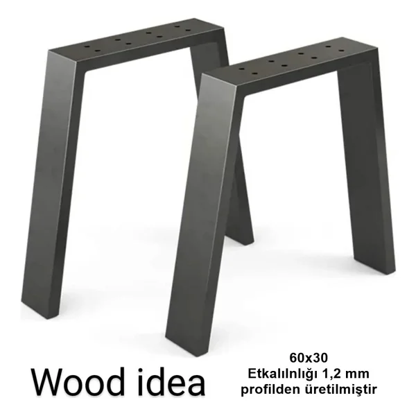 Wood İdea Metal Masa-Yemek Masası- Çalışma Masası Ayağı 2 Adet Ayak 72 Cm Mobilya Ayağı - Görsel 4