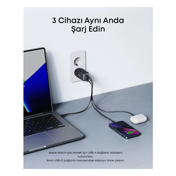 Anker 735 Nano Iı A2667 65 W Hızlı Şarj Adaptörü - Görsel 3