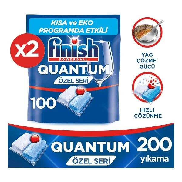 Finish Quantum Bulaşık Makinesi Tableti 100'lü 2 Adet - Görsel 8